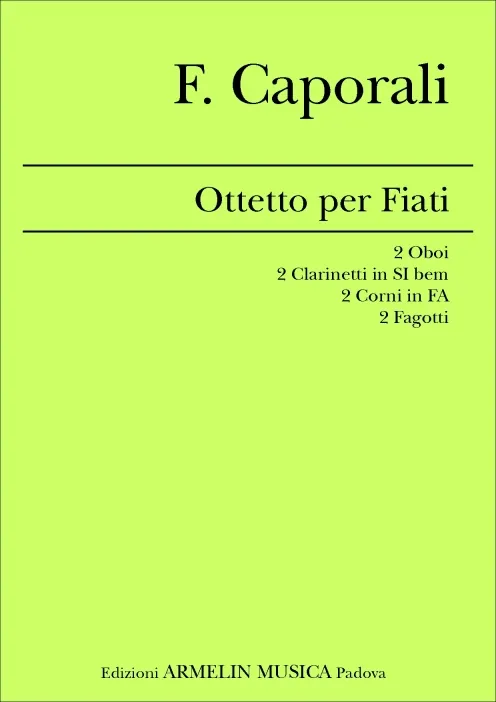 Armelin Musica Ottetto per Fiati noty dechový oktet
