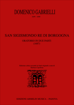 Armelin Musica San Sigismondo re di Borgogna vokální noty