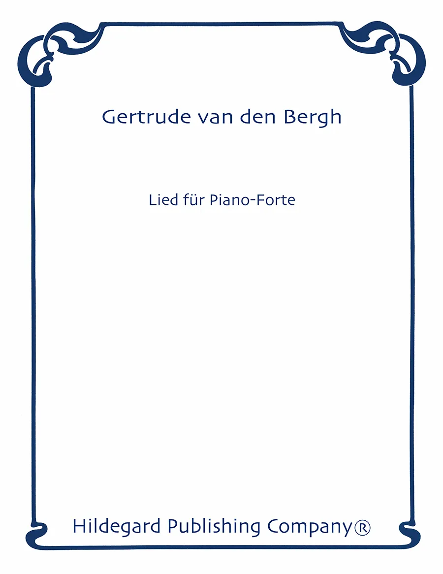 Hildegard Publishing Lied for Piano Forte noty van den Bergh
