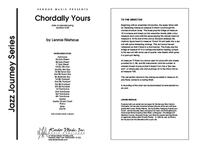 Kendor Music Chordally Yours noty pro big band swing