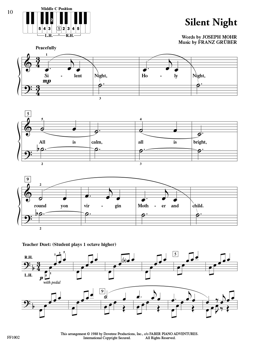 Faber PlayTime Piano Christmas noty koledy pro začátečníky