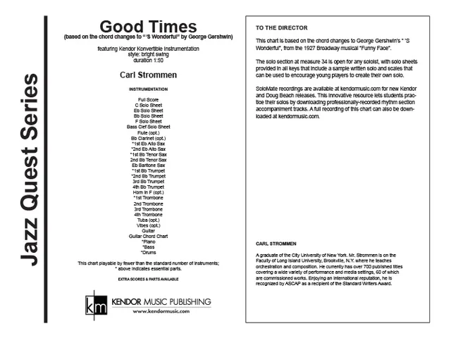 Kendor Music Good Times partitura pro big band swing