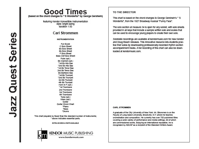 Kendor Music Good Times partitura pro big band swing