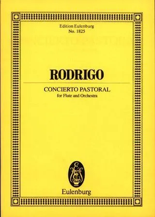 Ediciones Joaquín Rodrigo Concierto pastoral noty flétna orchestr