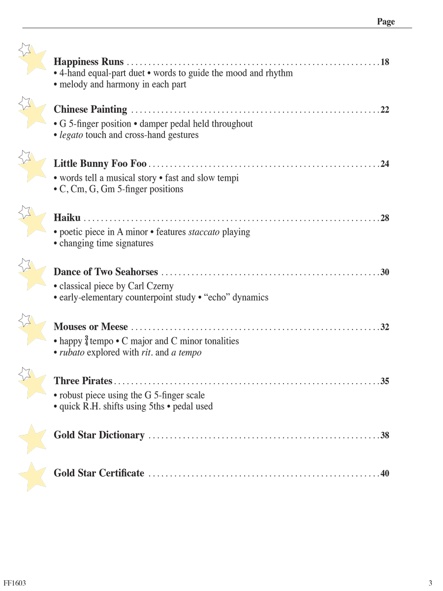 Faber Piano Adventures Gold Star Performance Level 1 noty klavír