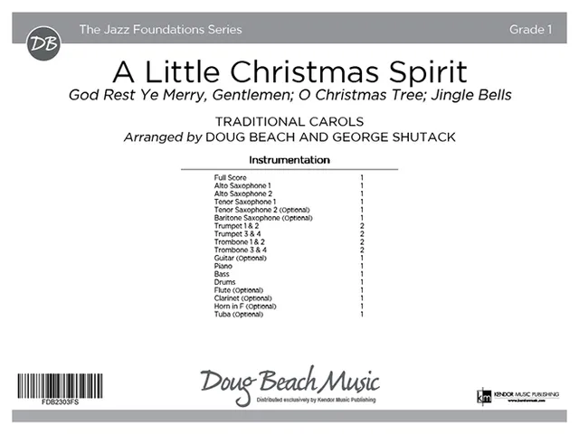 Kendor Music A Little Christmas Spirit partitura bossa