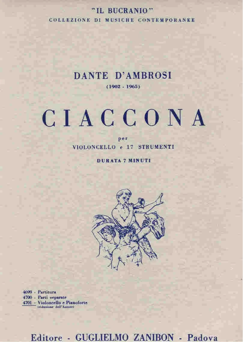 Armelin Musica Ciaccona noty sólo