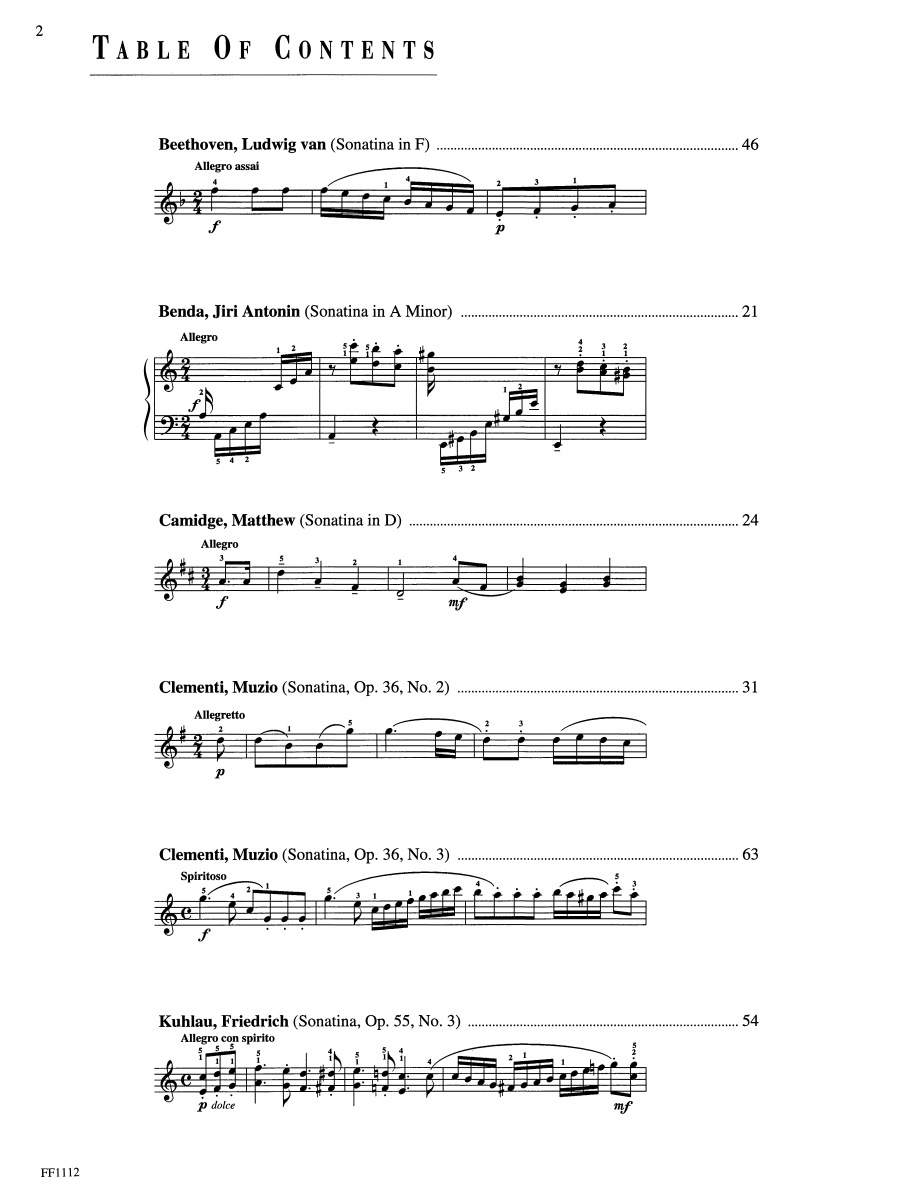 Faber Piano Sonatinas Book 3 sonatiny Beethoven Mozart