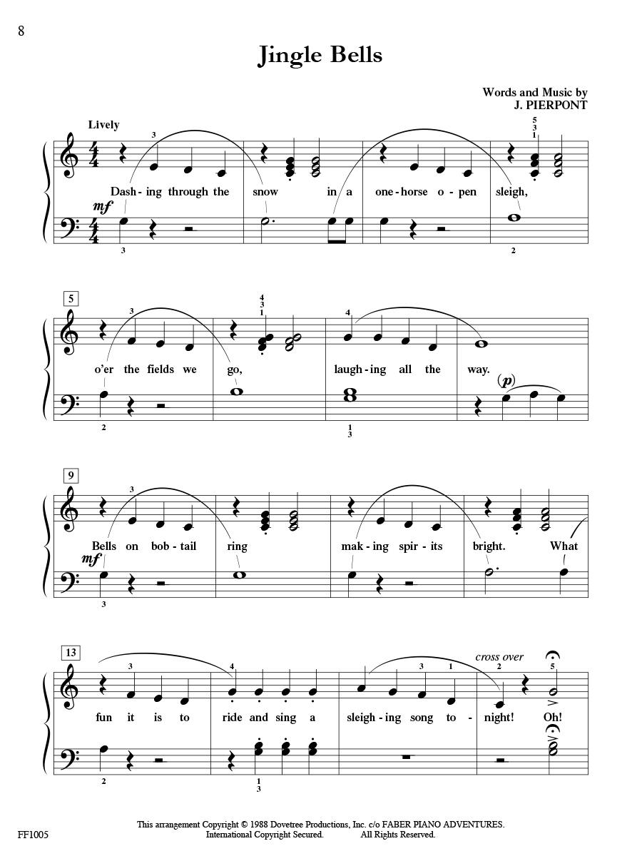 Faber Piano Adventures ChordTime Piano Christmas noty na klavír level 2B