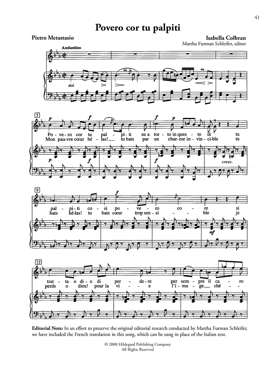 Hildegard 24 Italian Songs Arias noty pro zpěv a klavír