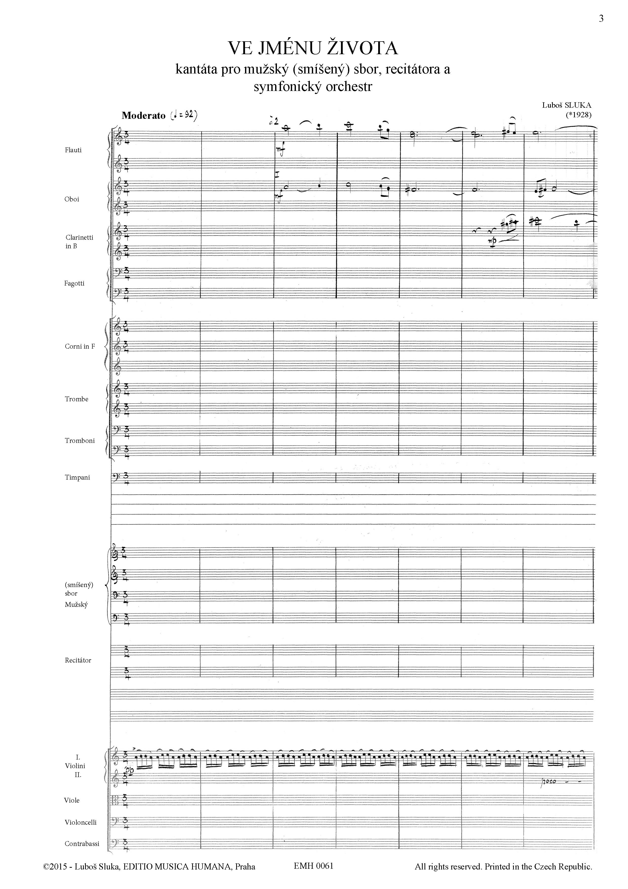 Editio Musica Humana Ve jménu života partitura 62 stran