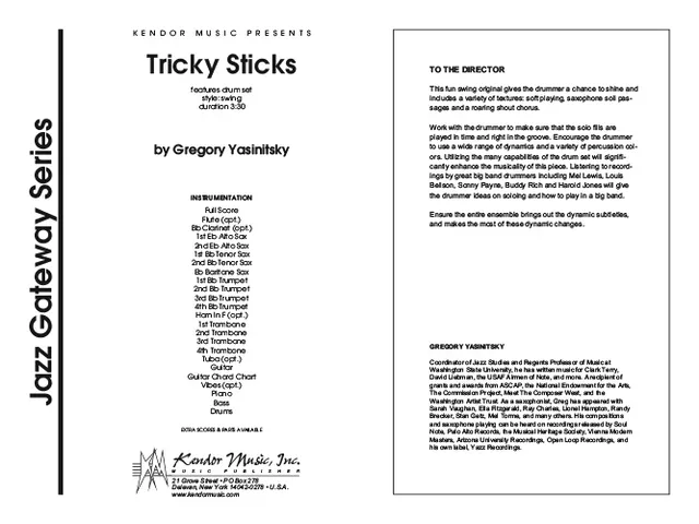 Kendor Music Tricky Sticks partitura pro big band bicí