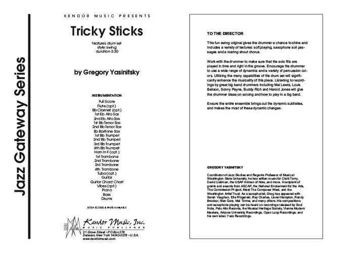 Kendor Music Tricky Sticks partitura pro big band bicí