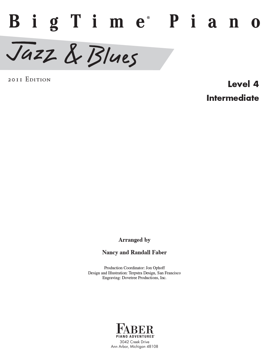 Faber BigTime Piano Jazz & Blues noty pro klavír