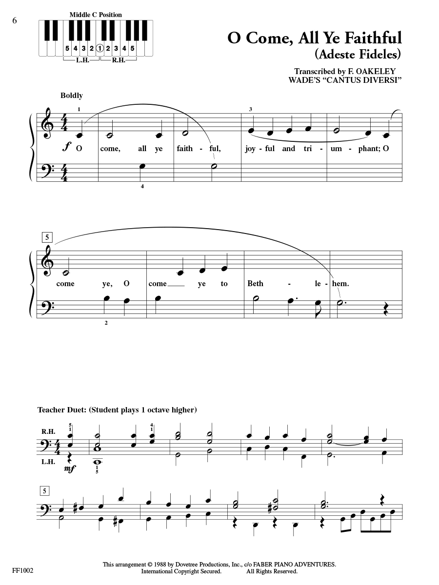Faber PlayTime Piano Christmas noty koledy pro začátečníky