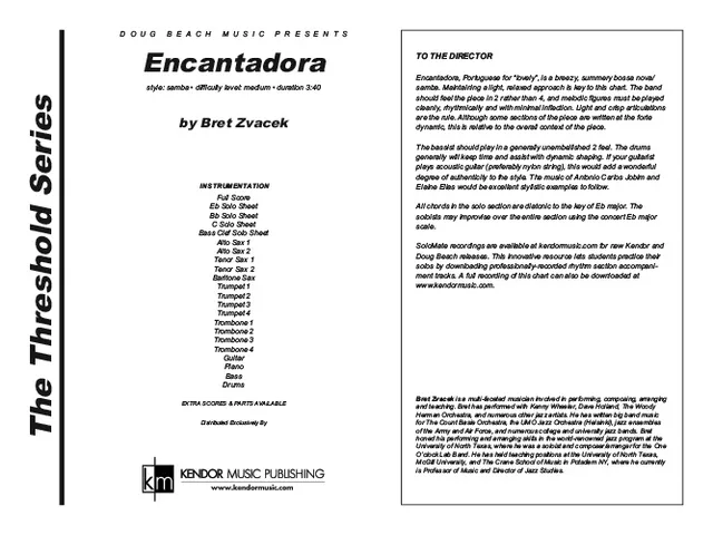 Kendor Music Encantadora partitura Full Score samba
