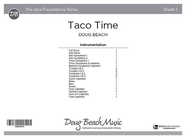 Kendor Music Taco Time partitura Full Score latin