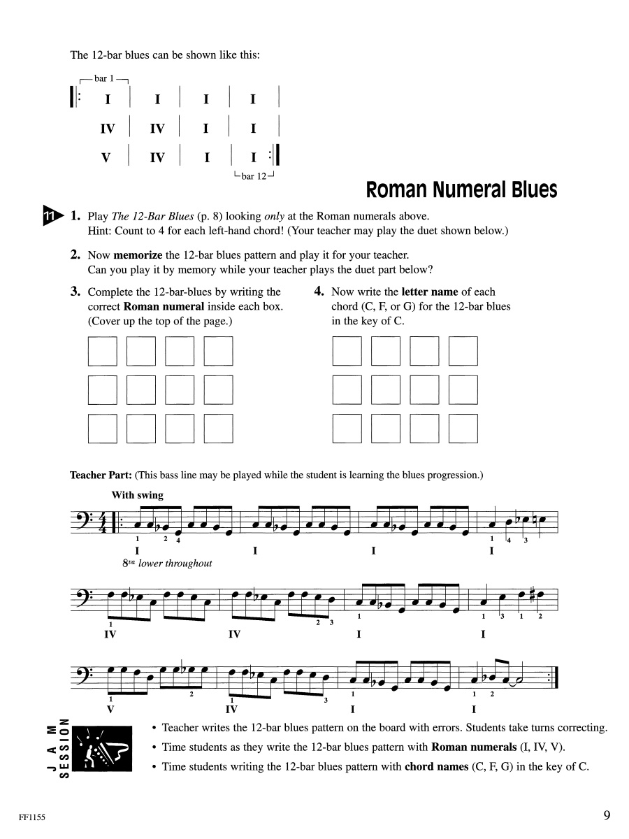 Faber Piano Adventures Discover Blues Improvisation noty pro klavír