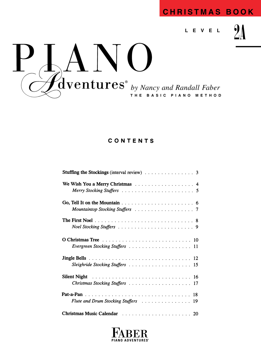 Faber Piano Adventures Level 2A Christmas noty na klavír vánoční