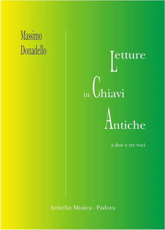 Armelin Musica Letture in chiavi antiche noty pro 2 a 3 hlasy