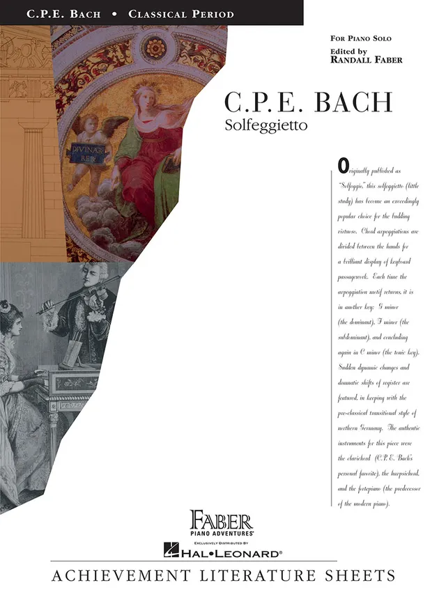 Faber Piano Adventures Solfeggietto noty pro klavír C. P. E. Bach