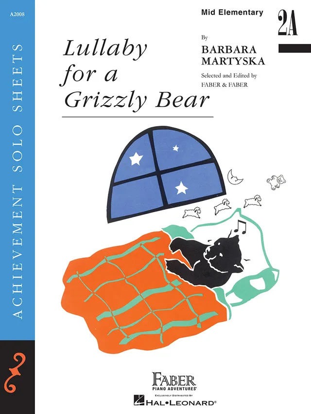 Faber Piano Adventures Lullaby for a Grizzly Bear noty klavír