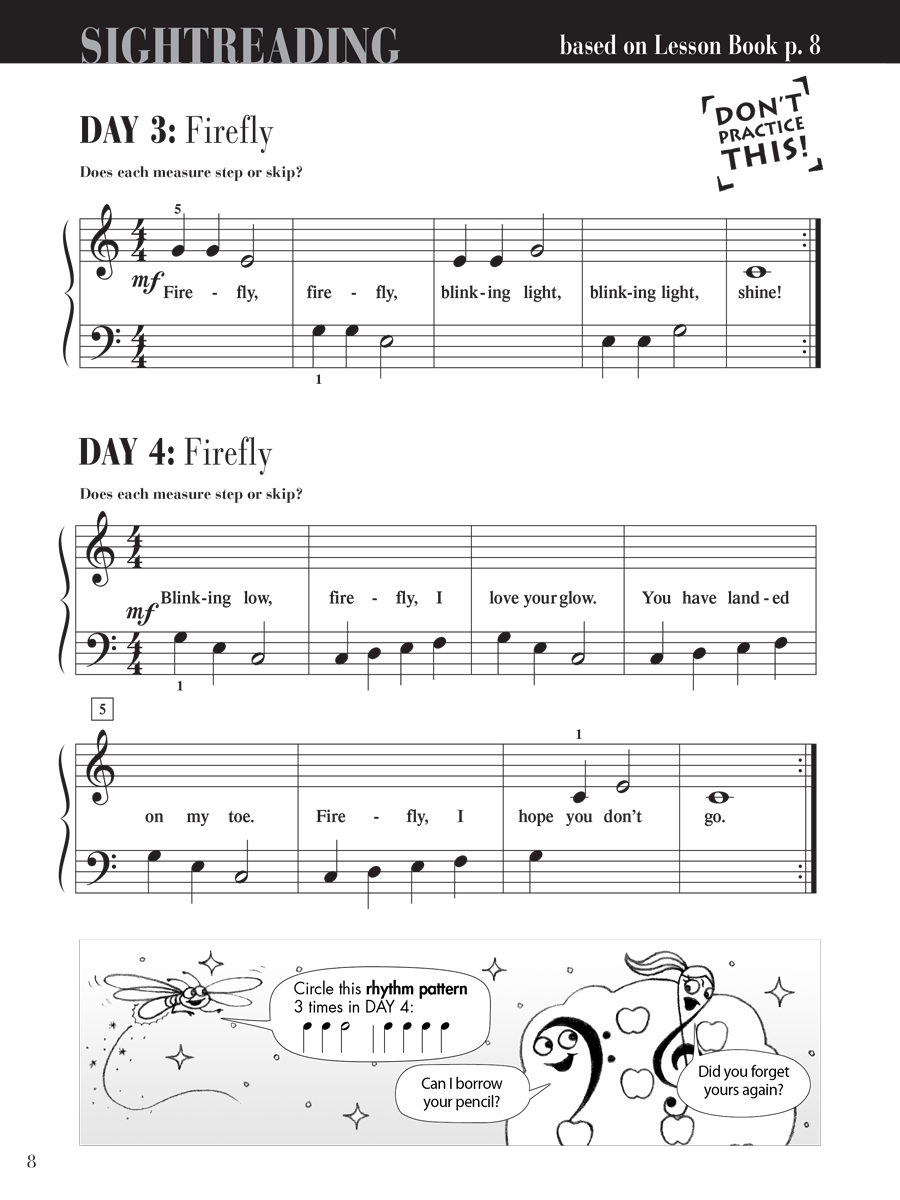 Faber Piano Adventures Level 1 Sightreading noty hra z listu
