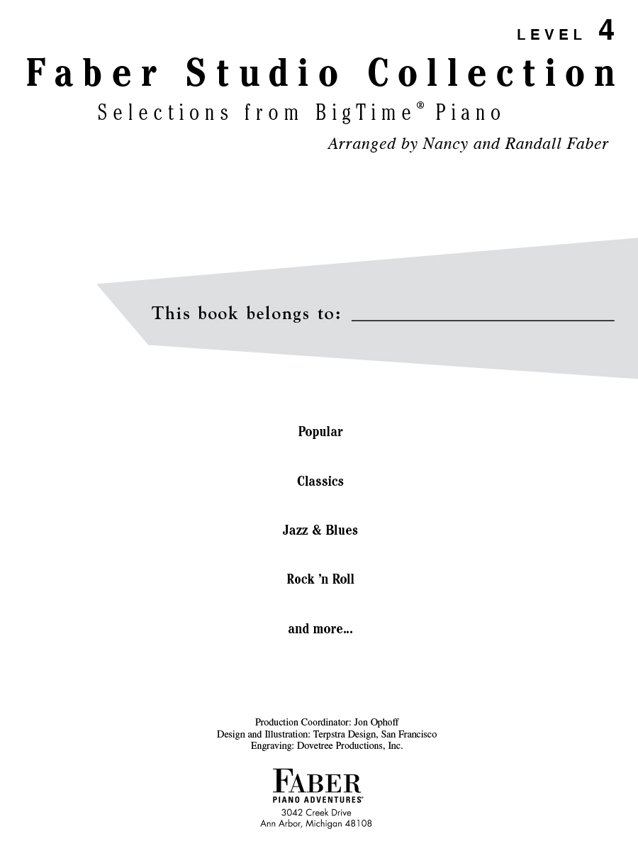 Faber BigTime Piano Studio Collection noty pro klavír level 4