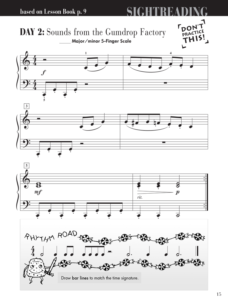 Faber Piano Adventures Level 2B noty pro klavír čtení z listu