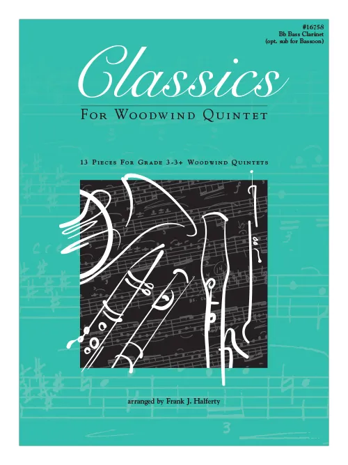 Kendor Music Classics For Woodwind Quintet Bb Bass Clarinet noty part obtížnost 3