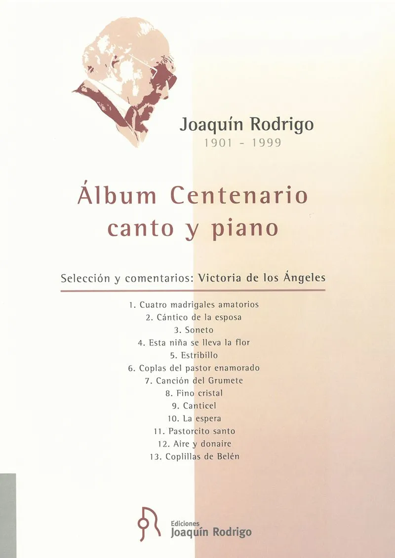 Ediciones Joaquín Rodrigo Álbum centenario noty pro zpěv a klavír