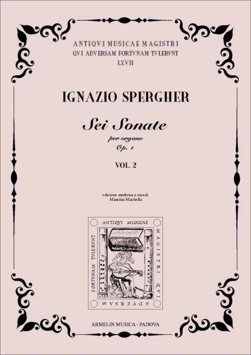 Armelin Musica Sei Sonate per Organo op. 1 noty varhany