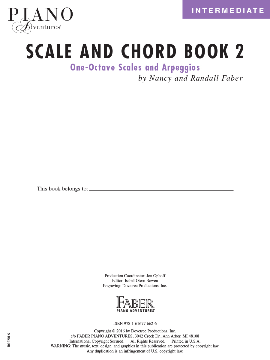Piano Adventures Scale and Chord Book 2 noty stupnice