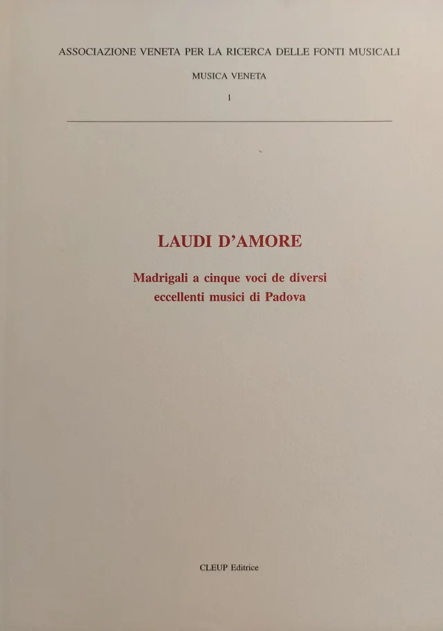 Armelin Musica Laudi d’amore noty vokální vydání