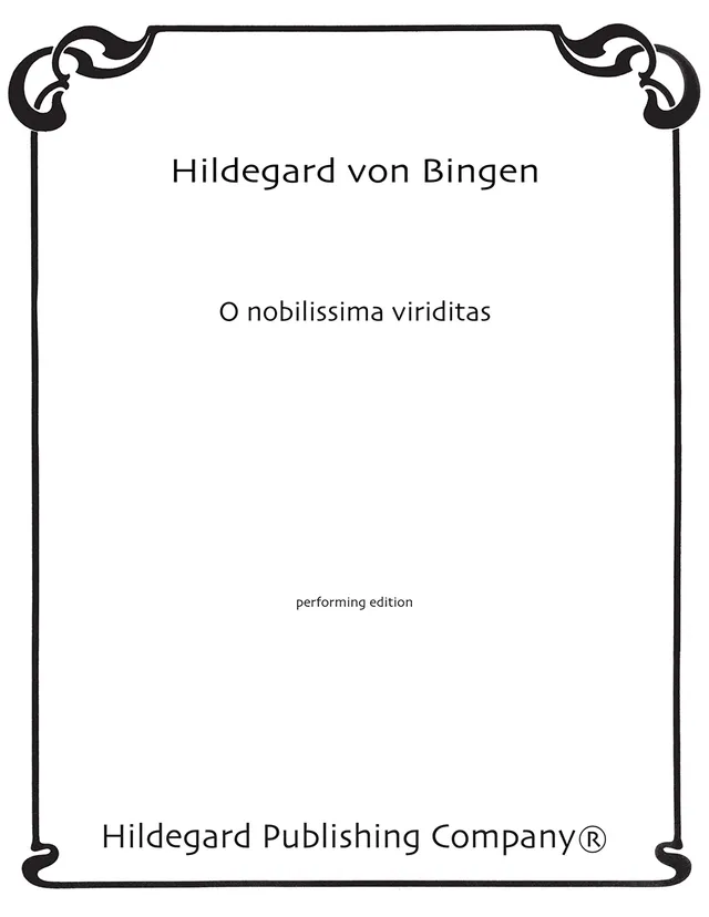 Hildegard Publishing O nobilissima viriditas Hildegard von Bingen noty sbor