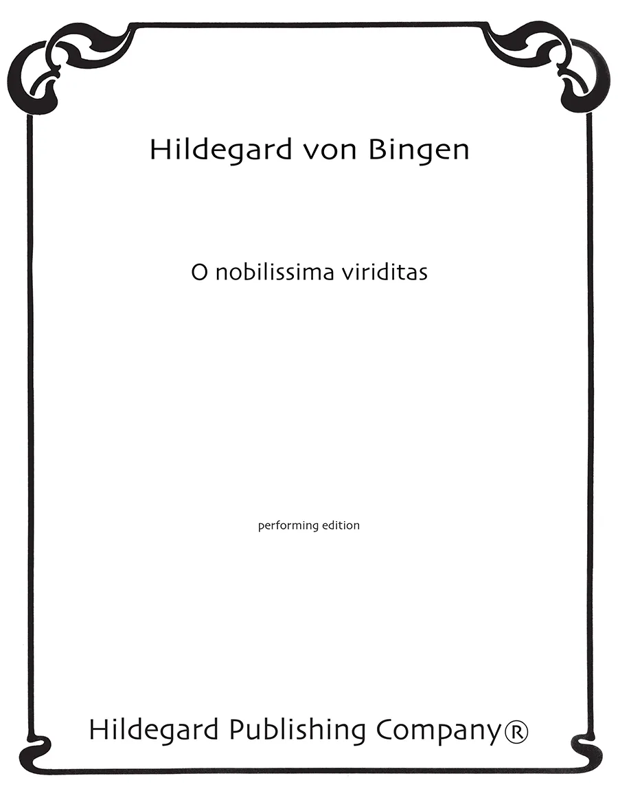 Hildegard Publishing O nobilissima viriditas Hildegard von Bingen noty sbor