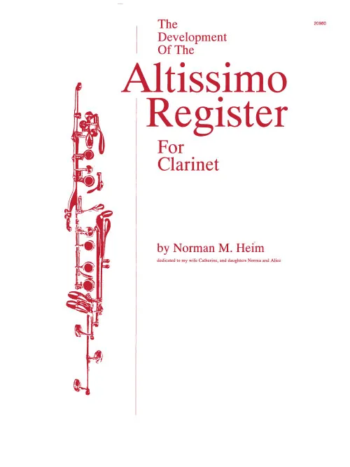 Kendor Music Altissimo Register škola klarinet etudy