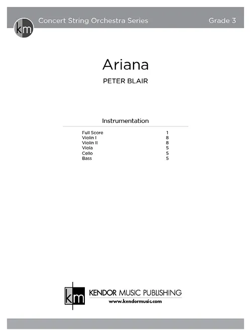 Kendor Music Ariana partitura balada smyčce