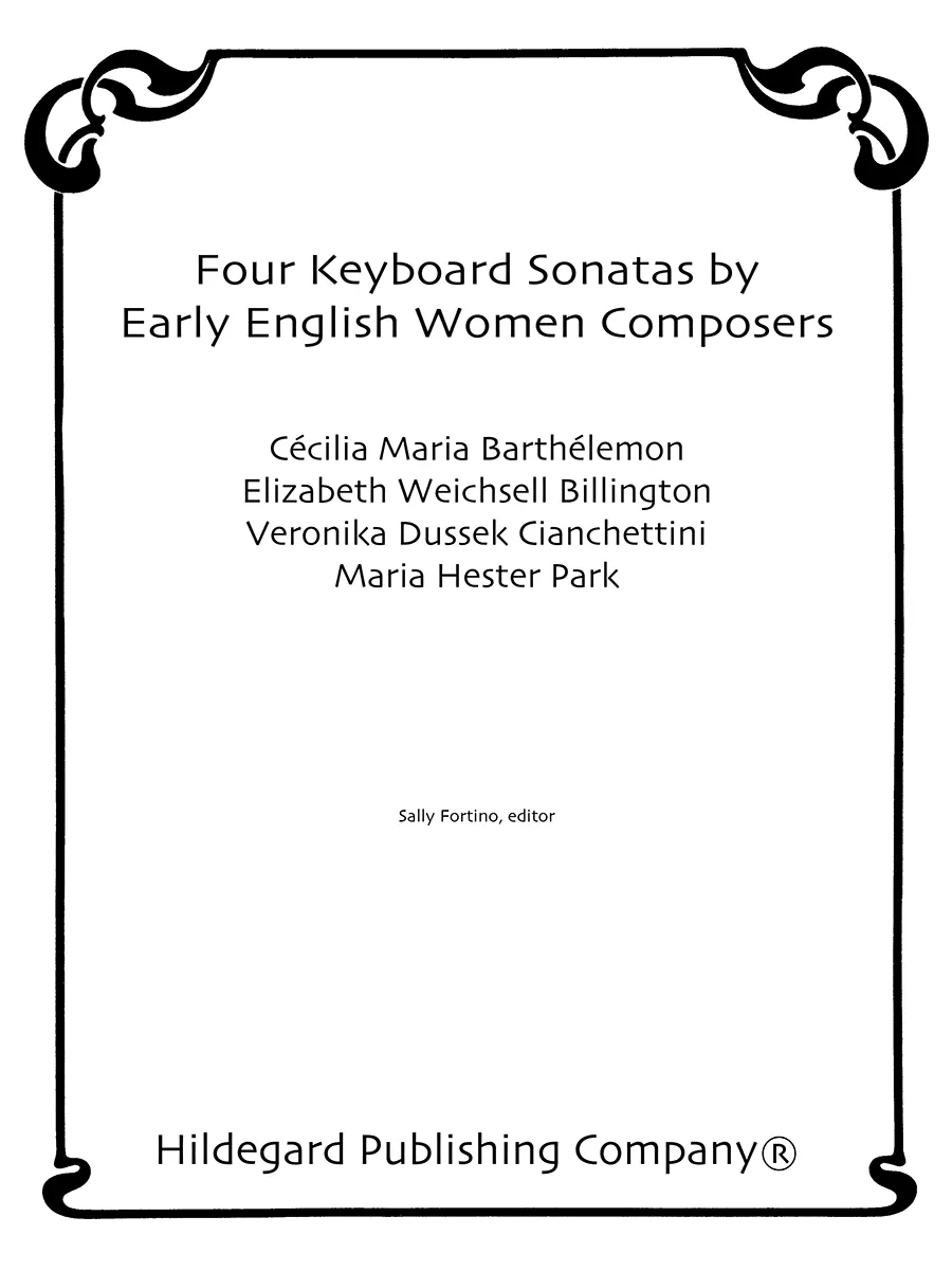 Hildegard Publishing Four Early English Keyboard Sonatas noty pro klavír