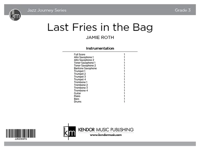 Kendor Last Fries in the Bag partitura Full Score blues