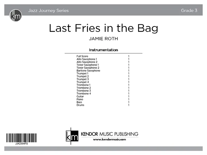 Kendor Last Fries in the Bag partitura Full Score blues