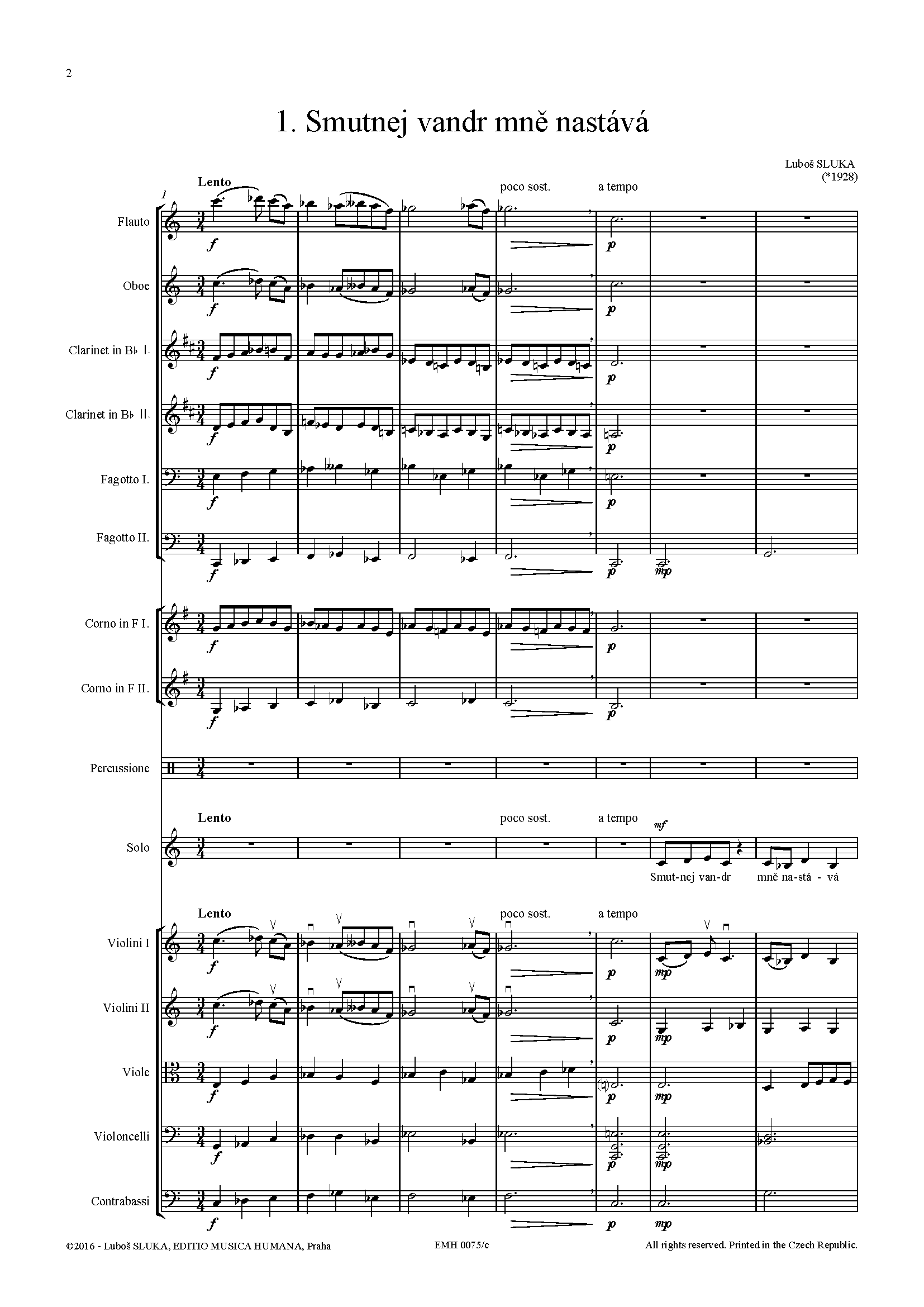 Editio Musica Humana Kladské písně a balady noty pro orchestr 152 stran