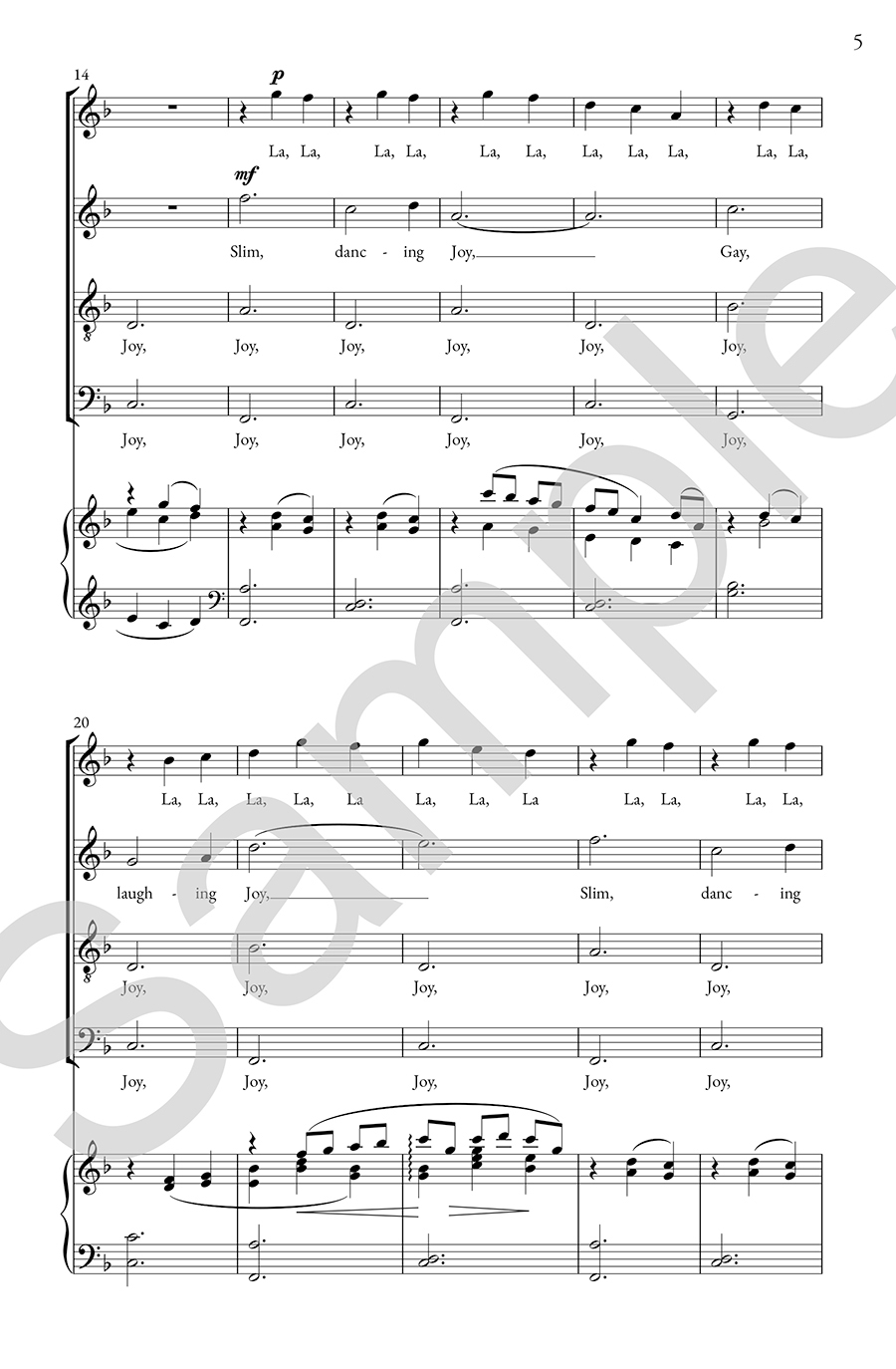 Hildegard Joy Bonds noty SATB digitální vydání