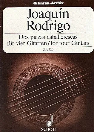 Ediciones Joaquín Rodrigo Dos piezas caballerescas noty 4 kytary