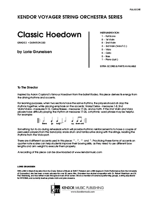 Kendor Music Classic Hoedown partitura grade 2