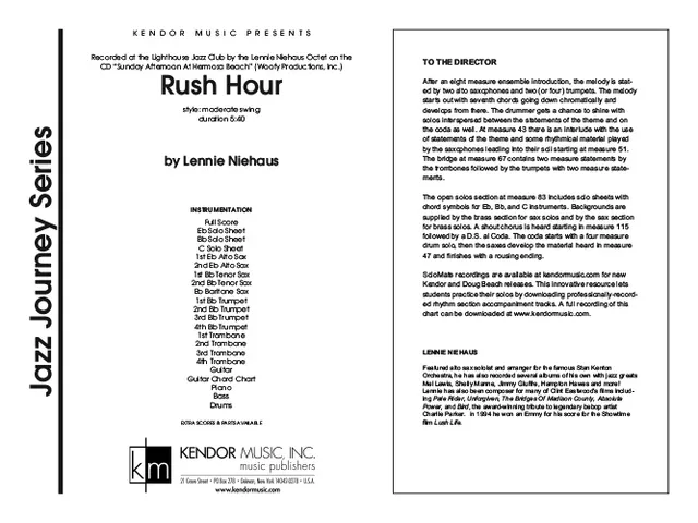 Kendor Music Rush Hour Full Score partitura big band swing