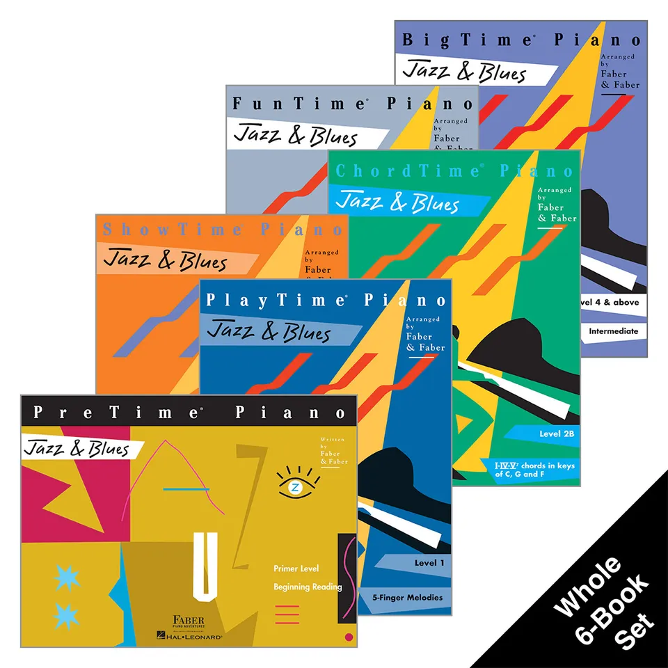 Faber Piano Adventures Jazz & Blues Set noty 6 sešitů