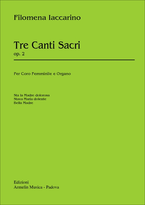 Armelin Musica 3 Canti Sacri op. 2 noty tři skladby
