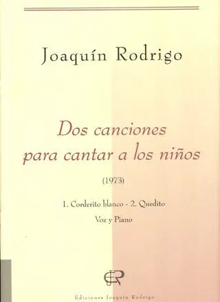 Ediciones Joaquín Rodrigo Dos canciones noty hlas klavír děti