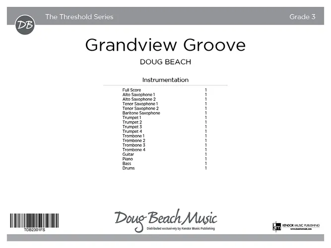 Kendor Music Grandview Groove partitura funk